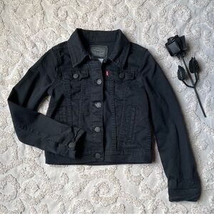 Levi's Black Trucker Jacket Small kids 8-10